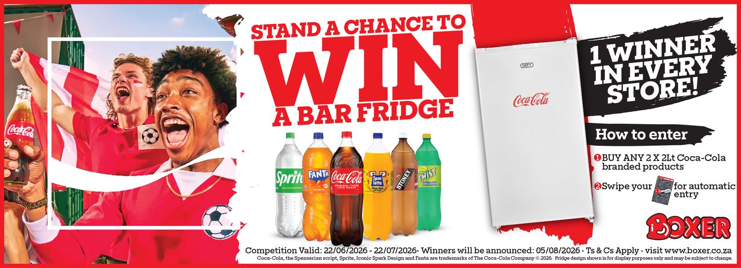 Coca-Cola — win a bar fridge, buy any 2 x 2L Coca-Cola branded products