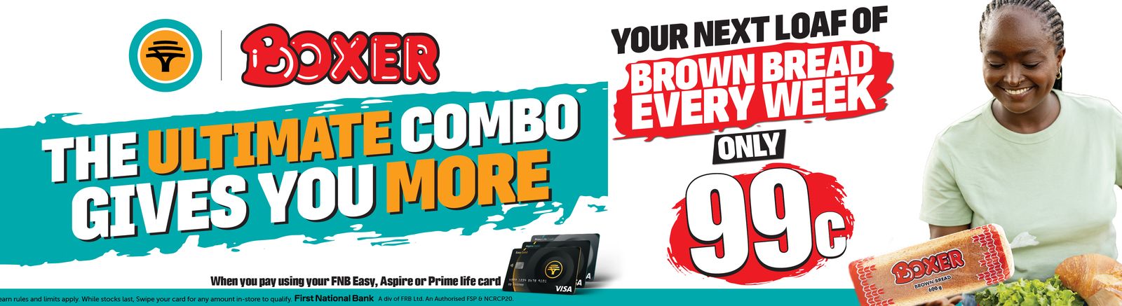 FNB and Boxer — 99c brown bread combo